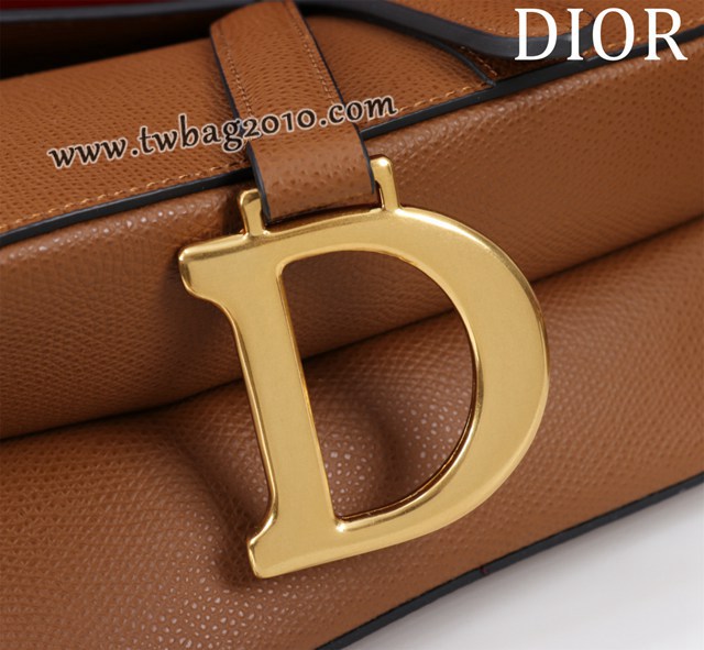 Dior专柜新款迪奥高仿原单长肩带大小号牛皮马鞍包手拎斜挎包 djfk1813